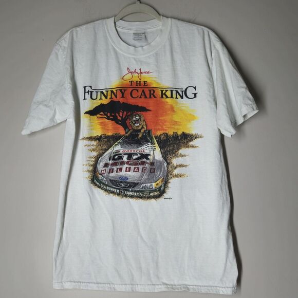Vtg 2003 John Force Welcome To The Jungle T-shirt Sz M Lion King Parody Aop - Picture 1 of 7